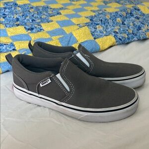 Vans gray slip on sneakers youth size 3